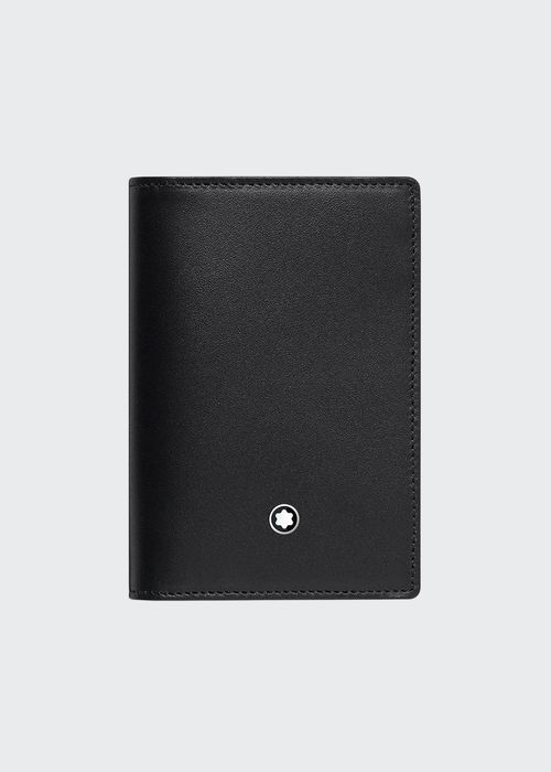 Men's Meisterstuck Gusseted Leather Business Card Holder