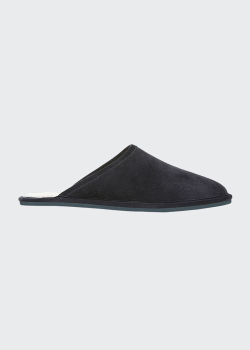 Men's Hampton Suede Shearling Lined Slippers