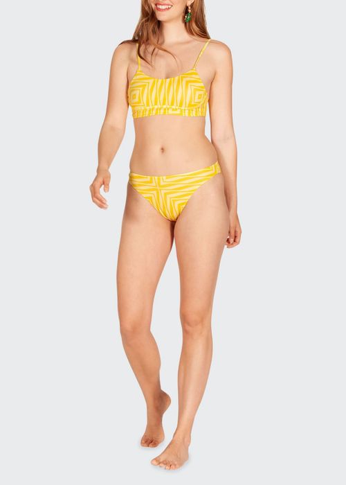 Lemonade Printed Bikini Top