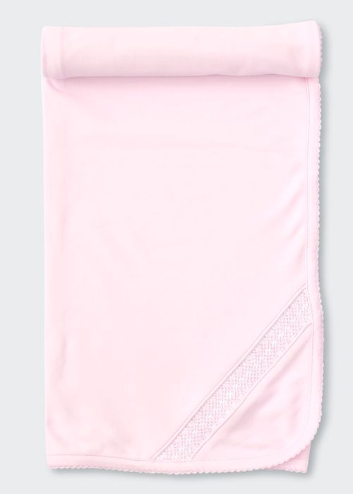 Girl's Hand-Smocked Pima Cotton Baby Blanket