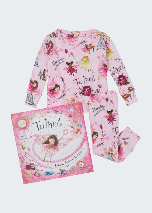 Girl's Twinkle Printed Pajama Gift Set, Size 12-24M