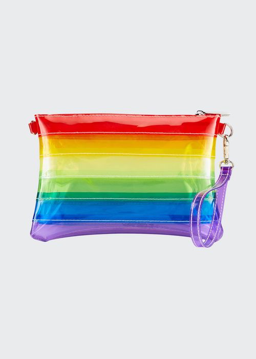 Girl's Clear Rainbow Chain-Strap Bag