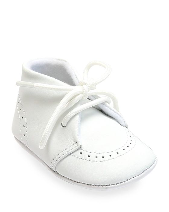Benny Leather Brogue Oxford Crib Shoes, Baby