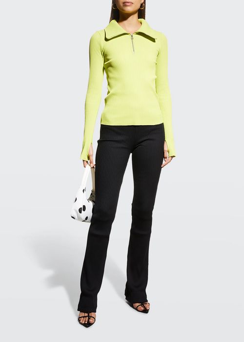 Funnel-Neck Long-Sleeve Top