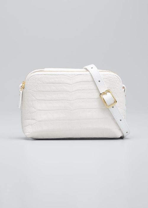 Lucia Crocodile Crossbody Bag - Golden Hardware