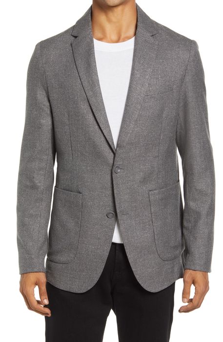 Nordstrom Trim Fit Texture Knit Sport Coat in Taupe Texture Jaspe