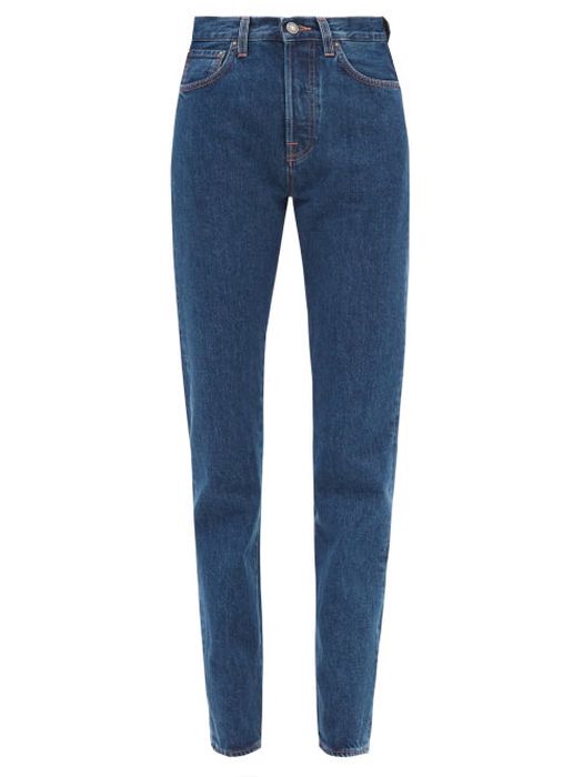 Made In Tomboy - Victoria High-rise Slim-leg Jeans - Womens - Dark Blue