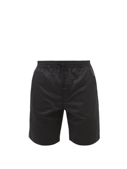 Frame - Basketball Cotton-blend Jersey Shorts - Mens - Black