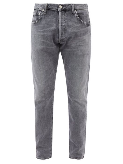Citizens Of Humanity - Adler Washed Tapered-leg Jeans - Mens - Grey