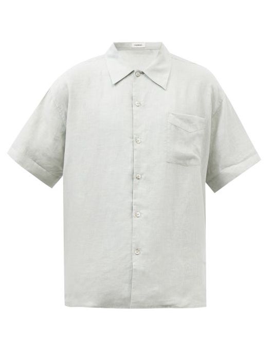Commas - Patch-pocket Linen Shirt - Mens - Green