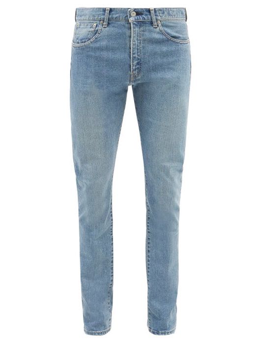 Kuro - Diamante Mid-rise Slim-leg Jeans - Mens - Blue