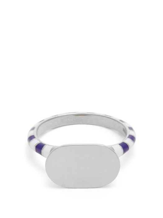 Jessica Biales - Enamel & Sterling-silver Ring - Womens - Blue