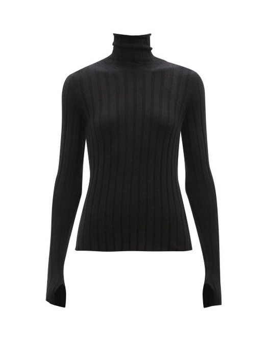 Petar Petrov - Elio Silk And Cashmere-blend Roll-neck Sweater - Womens - Black