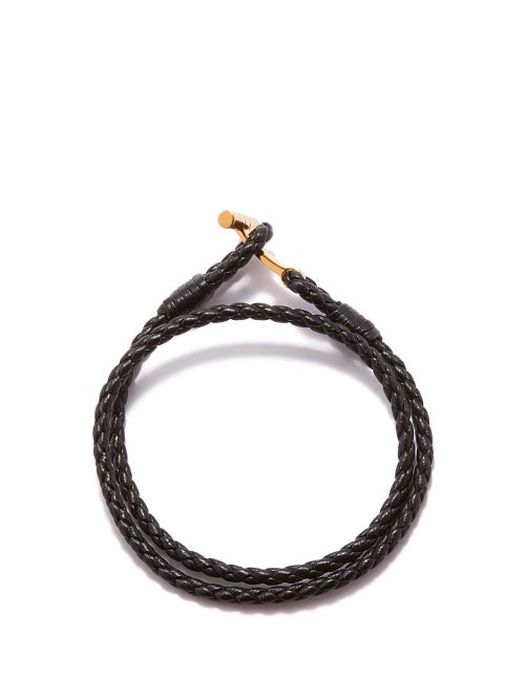 Tom Ford - Scoubidou Braided-leather Bracelet - Mens - Black