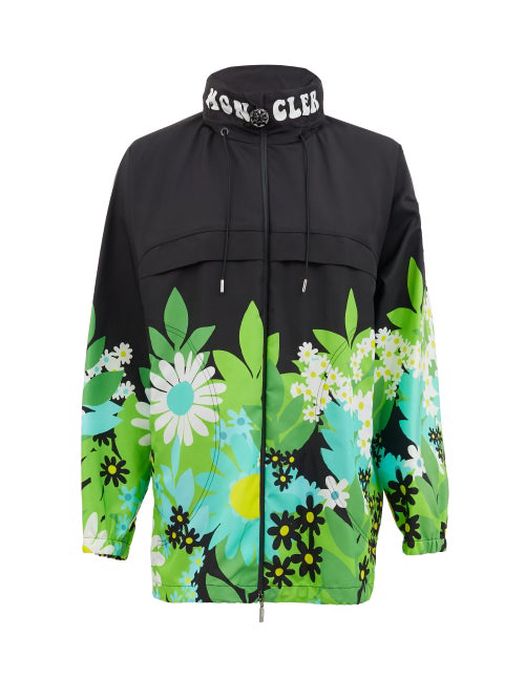 8 Moncler Richard Quinn - Pat Floral-print Nylon Jacket - Womens - Black Multi