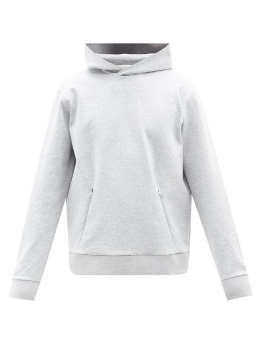 Jacques - Signature Cotton-blend Jersey Hooded Sweatshirt - Mens - Grey