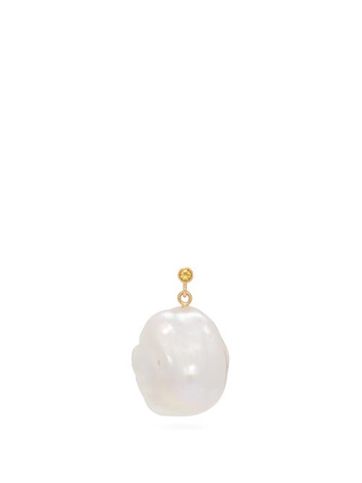 Nadia Shelbaya - 100 Morgiana Baroque-pearl Drop Earring - Womens - Pearl