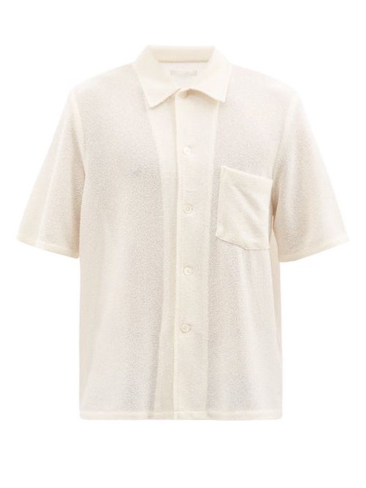 Our Legacy - Patch-pocket Bouclé Shirt - Mens - White