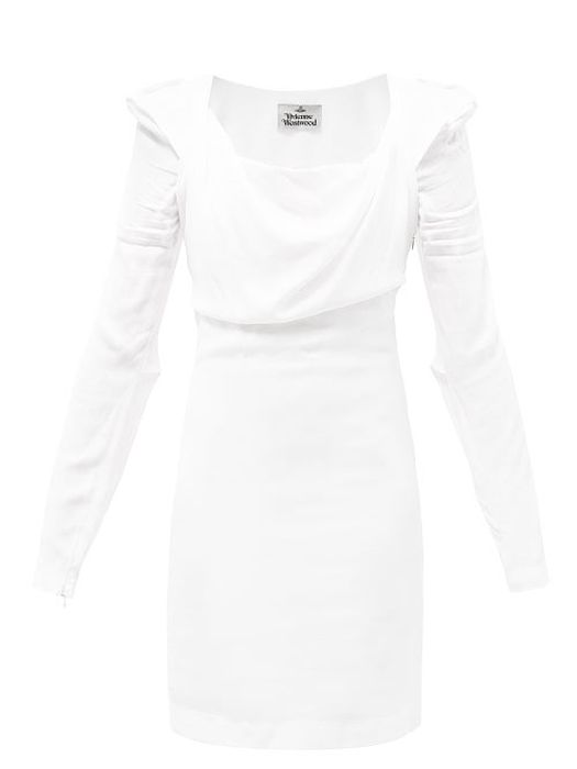 Vivienne Westwood - Elizabeth Crepe De Chine Dress - Womens - White