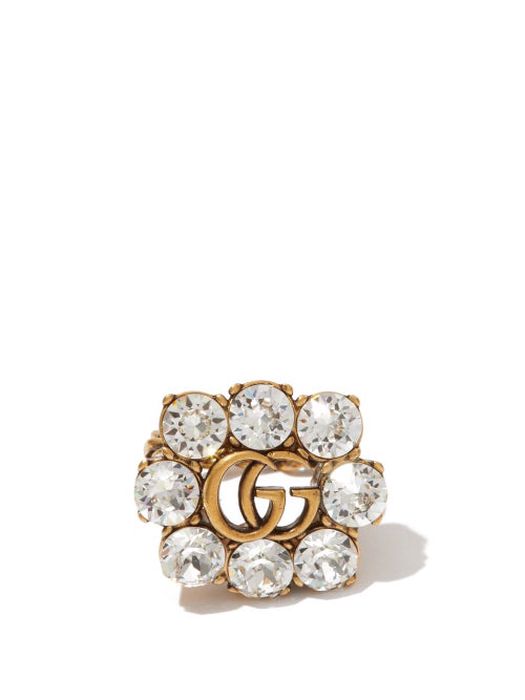Gucci - GG Crystal-embellished Ring - Womens - Crystal