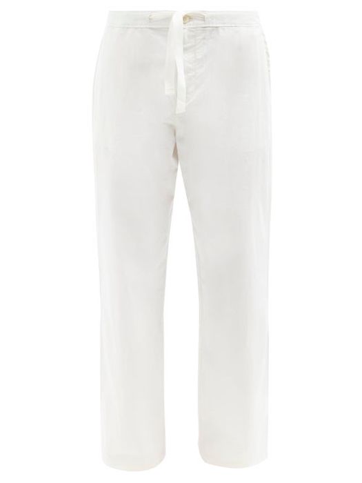 Orlebar Brown - Brewer Drawstring-waist Cotton Trousers - Mens - Cream