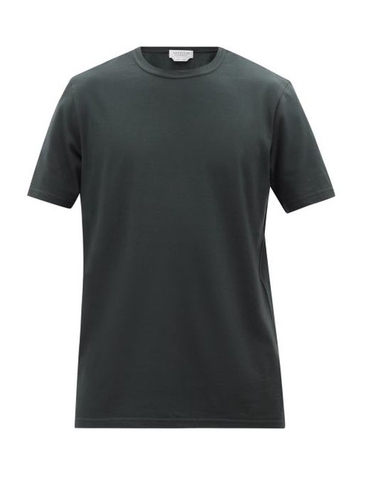 Gabriela Hearst - Bandeira Organic Cotton-jersey T-shirt - Mens - Dark Green