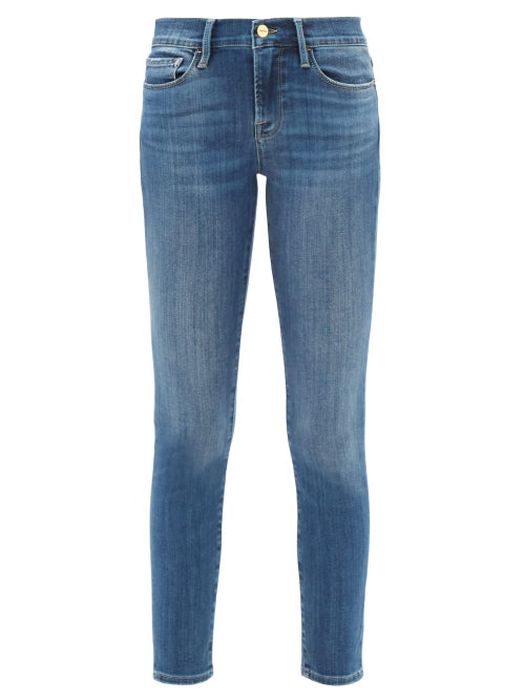 Frame - Le Skinny De Jeanne Mid-rise Cropped Jeans - Womens - Mid Denim