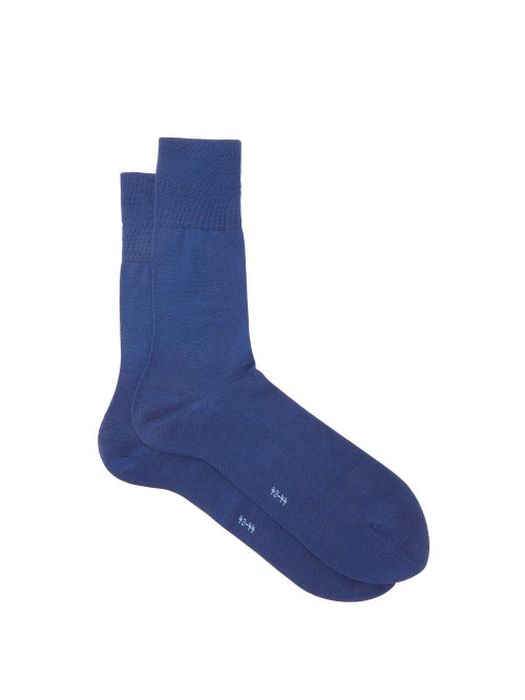 Falke - Tiago City Cotton-blend Socks - Mens - Dark Blue