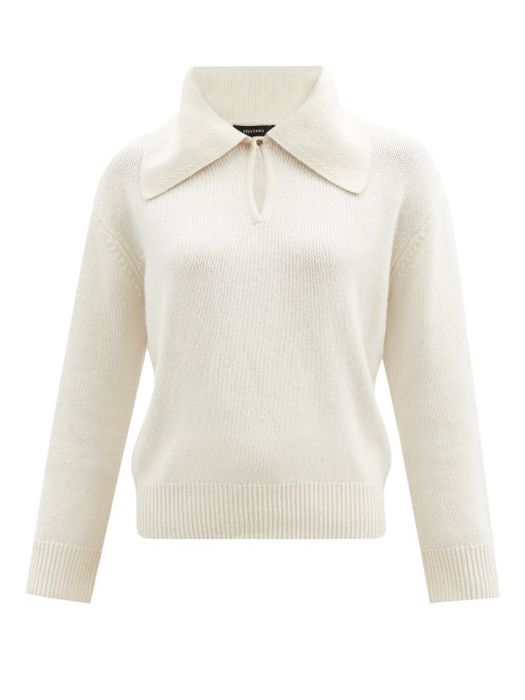 Lisa Yang - Dorothy Point-collar Cashmere Sweater - Womens - Cream