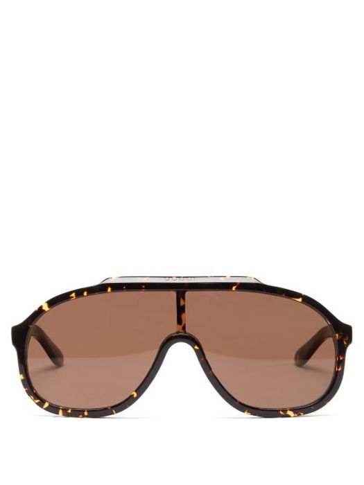 Gucci Eyewear - Navigator Acetate Sunglasses - Mens - Brown