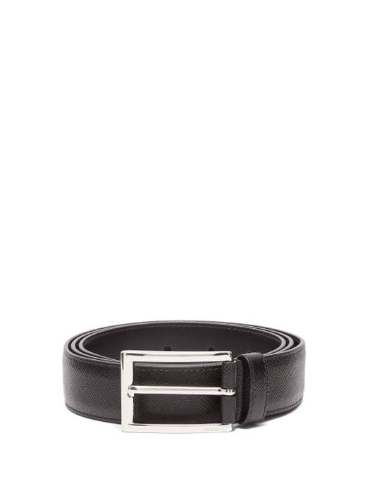 Prada - Saffiano-leather Belt - Mens - Black