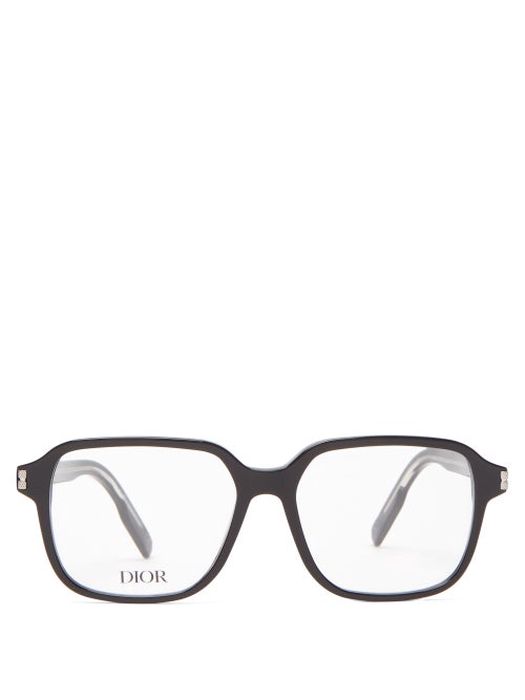 Dior - Neodior Square Acetate Glasses - Mens - Black