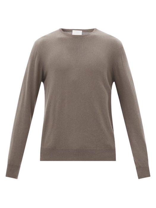Allude - Crew-neck Cashmere Sweater - Mens - Grey