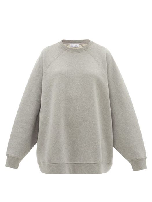 Raey - Recycled-yarn Cotton-blend Sweatshirt - Womens - Grey Marl