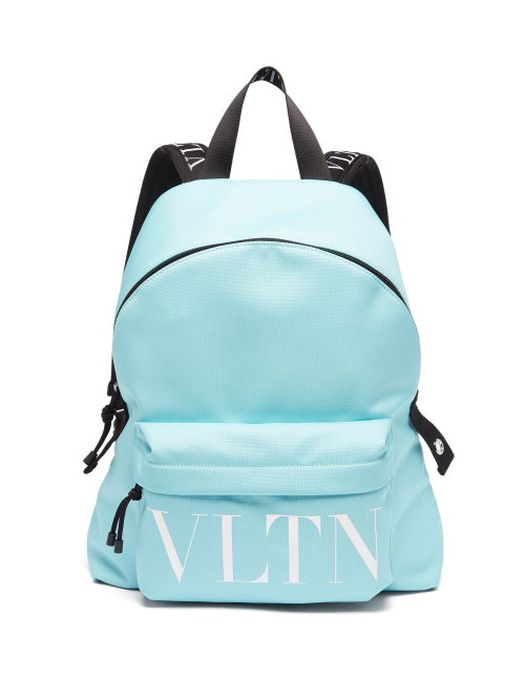 Valentino Garavani - Vltn-logo Canvas Backpack - Mens - Blue