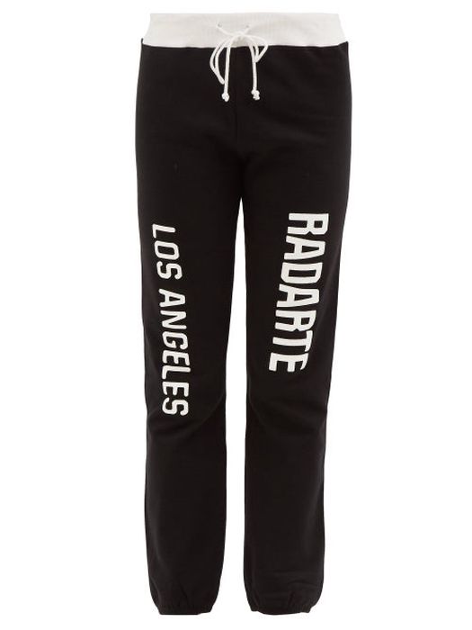 Radarte - Los Angeles Logo-print Track Pants - Womens - Black