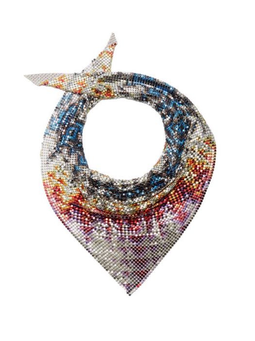 Paco Rabanne - Pixel Chainmail Scarf - Womens - Multi