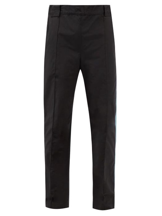 Boramy Viguier - Cotton-blend Twill Straight-leg Trousers - Mens - Black