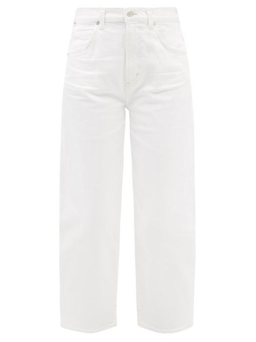 Citizens Of Humanity - Calista Cropped Barrel-leg Jeans - Womens - White