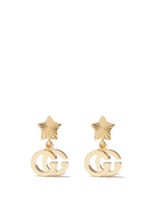 Gucci - GG Running 18kt Gold Star Earrings - Womens - Yellow Gold