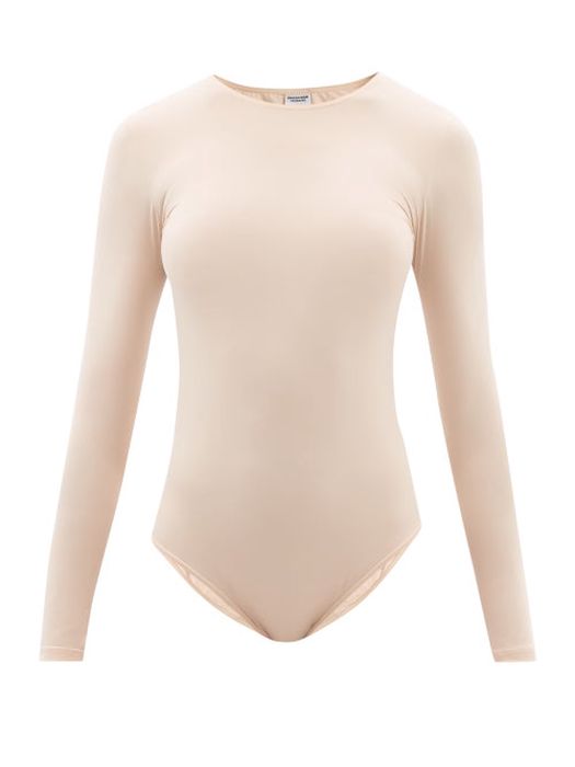 Balenciaga - Jersey Long-sleeved Bodysuit - Womens - Cream