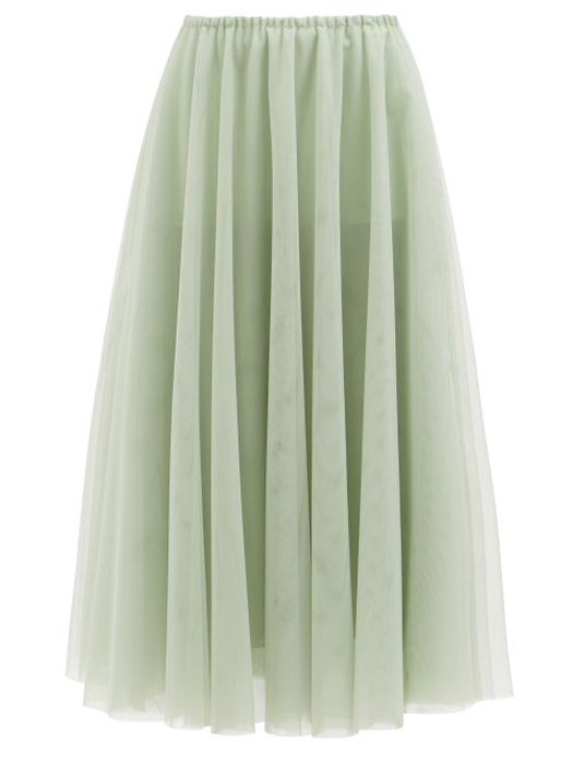 Raey - Recycled Tulle Midi Tutu Skirt - Womens - Green Mint