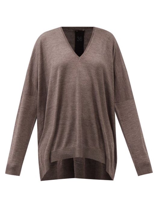 Petar Petrov - Edwin Oversized Cashmere-blend Sweater - Womens - Light Grey