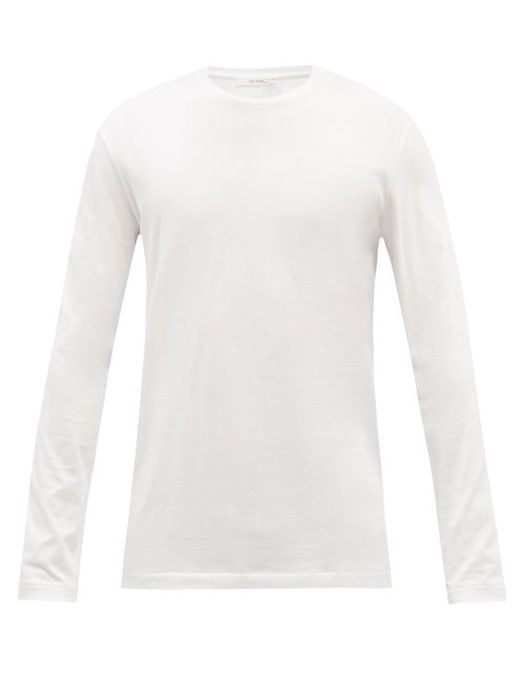 The Row - Leon Cotton-jersey Long-sleeved T-shirt - Mens - White