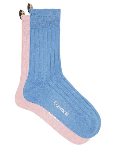 Comme Si - The Cashmere Duo Set Of Socks - Womens - Multi