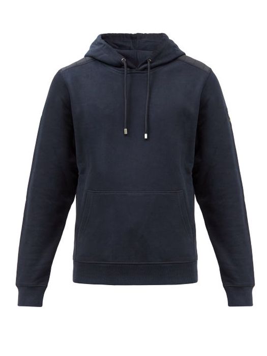 Belstaff - Jarrow Cotton-jersey Hooded Sweatshirt - Mens - Navy