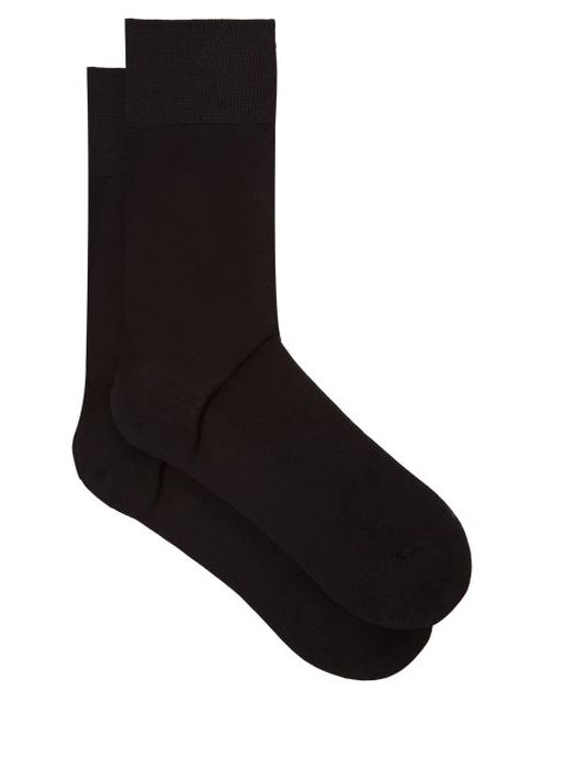 Falke - N°9 Cotton-blend Socks - Mens - Black