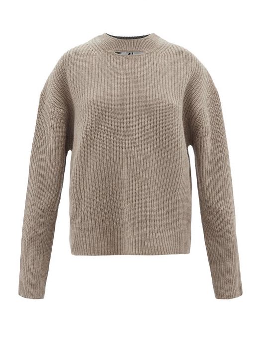 Altu - Merino-blend Rib-knit Sweater - Womens - Camel