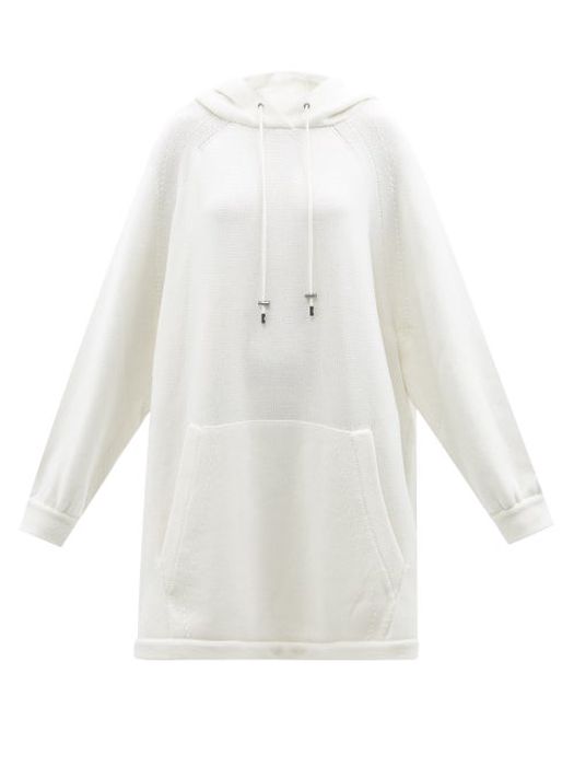Tom Ford - Oversized Cashmere Hooded Sweatshirt Dress - Womens - White