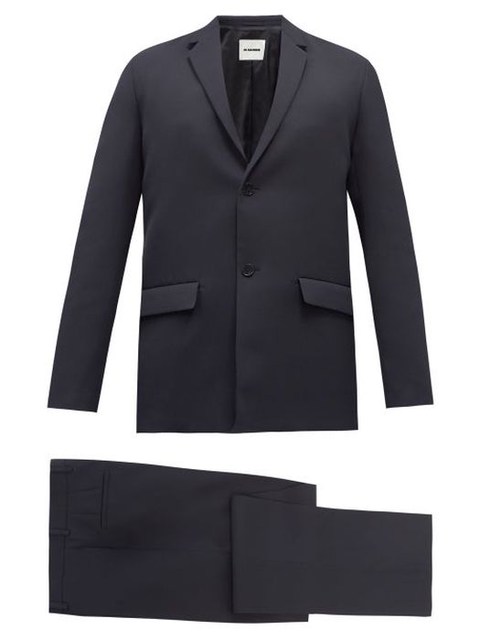 Jil Sander - Essential Wool-gabardine Suit - Mens - Navy